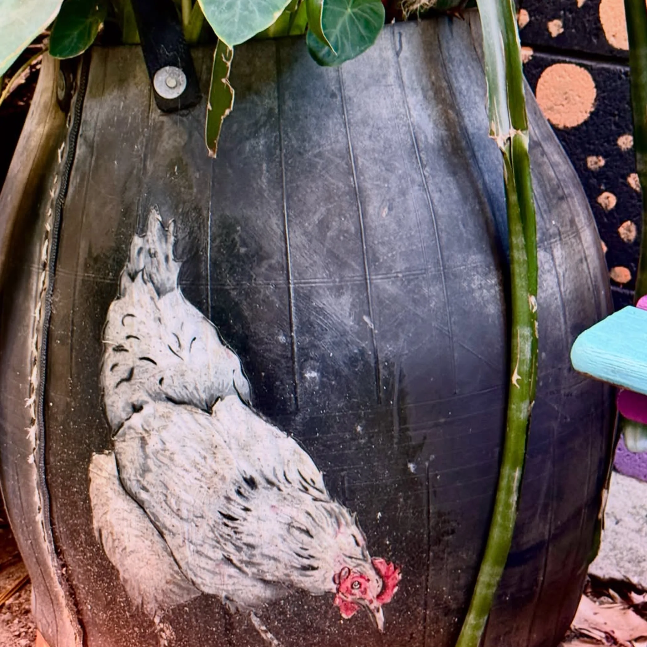 planted laneway sanctuary with public art