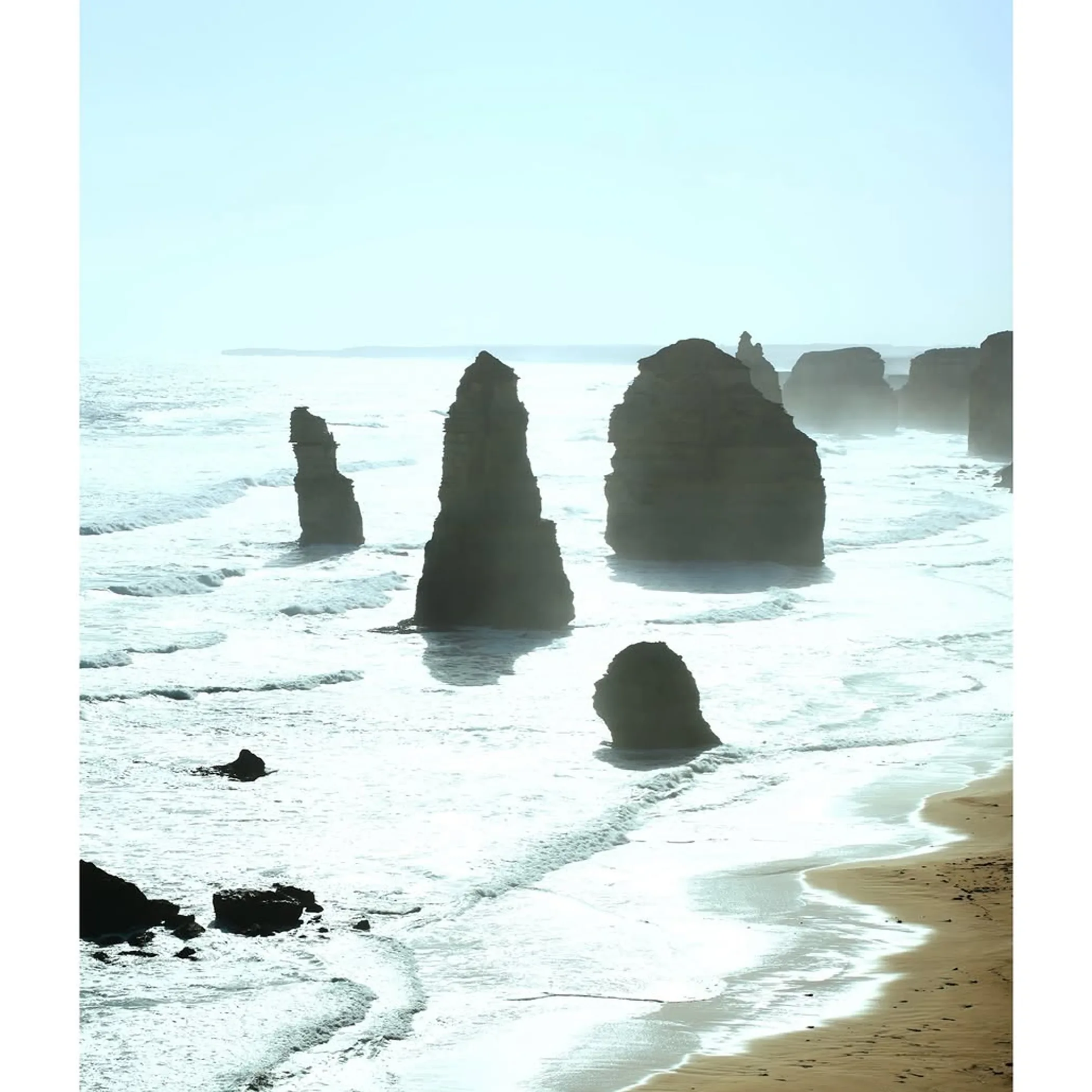twelve apostles coastline in rain